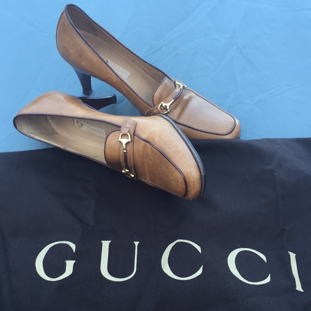 Vintage Gucci Pump Horsebit Shoes 6 6.5 - Picture 7 of 14
